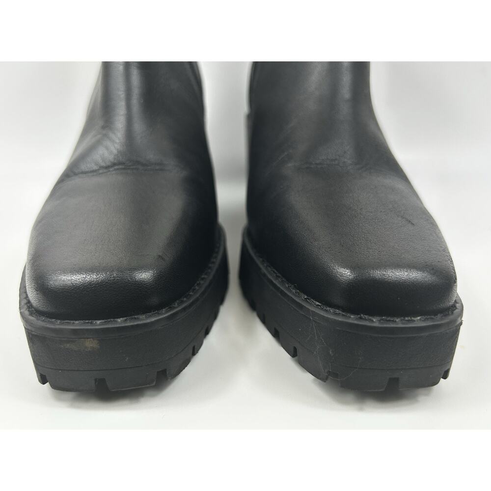 Andre Assous Womens Milla Leather Boots Black Size 8 Bootie Worn Once Block - Picture 4 of 10